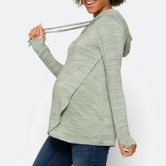 🎉HP🎉 Ink Love & Peace Gilmore Maternity French Terry Nursing Hoodie - Picture 5 of 7